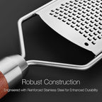 KULUNER Professional-Grade Lemon Zester with Fine Blades, Lightweight Cheese/Vegetable Grater, Solid Wood Handle Design - Rust-Resistant, Durable, Essential Kitchen Tool （A2）