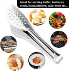 Serving Tongs, Kitchen Tongs,Buffet Tongs, XEVOM Stainless Steel Food Tong Serving Tong,small tongs, Serving Utensils (12 Inch)