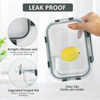 [5-Packs, 30 Oz] Glass Meal Prep Containers with Snap Locking Lids Glass Food Containers,Airtight Lunch Container,Microwave, Oven, Freezer and Dishwasher