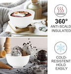 Wrova Wheat Straw Snack Bowls 10oz Set of 8 - Unbreakable Dessert Bowl for Kids - Small White Bowls for Ice Cream,Snack and Fruits - Microwave & Dishwasher Safe Mini Appetizer Bowl Sets - White