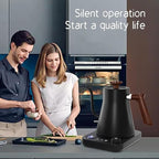 RHD Electric Gooseneck Kettle with LCD Display, Real-Time Temp Control Hot Water Boiler to Pour Over Coffee, Brew Tea, Switchable ℉/℃, 1200 Watt Quick Heating Pot, 0.9L, 304 Stainless Steel,Matt Black