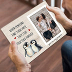 Penguin Gifts, Engagement Picture Frame, Wedding Gifts for Couple, Valentine's Gift for Him Her, Anniversary Couple Gifts, Penguin Love Gifts Photo Frame, fits 4x6 Photo, when Penguins Find Their Mate They Stay Together Forever