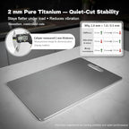 16x11 Titanium Cutting Board 2mm Thick. 100% Pure Titanium Cutting Boards For Kitchen, Stays Flat & Odor-resistant, Non-porous, Dishwasher-safe, Reversible - Multi-use: Pastry, Prep & Serve, Bbq.