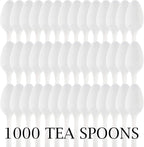Plasticpro Cutlery Plastic Teaspoons Medium Weight Disposable Silverware White (1000 Count)