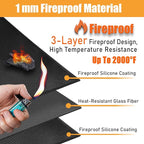 TOHONFOO 80 x 48 in Large Grill Mats for Outdoor Grill - BBQ Grill Mats to Protect The Deck, Patio, Pavers - Easy to Clean Grilling Mats - 1mm
