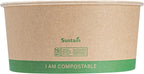 Restaurantware Paper Food Containers 50 Pack Of 44 oz Disposable Round Kraft Salad Bowls Sustainable Stackable Greaseproof Meal Prep Take Out Containers For Ice Creams, Soups, Snacks And Desserts