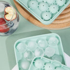 Round Ice Cube Tray 2 Pack BPA Free Silicone Flexible Easy Release 1.1 Inch x 50PCS Small Ice Ball Maker Mold for Whiskey, Cocktail, Chilling (Green)