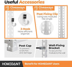 HOMEDANT 5 Tier White Storage Shelves Adjustable Laminated Boltless Garage Metal Shelving Unit Heavy Duty Utility Rack Shelf Warehouse Pantry Closet Kitchen 35.9" W x 16.2" D x 71.3" H White 1Pack