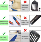 To encounter 2 Pieces Silicone Spatula set, Non-Stick Turner Spatulas, Heat Resistant Silicone Cooking Flipper for Eggs, Fish, Pancakes, Navy Blue