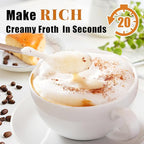 Nahida Rechargeable Milk Frother Wand for Coffee Include Stand - Red