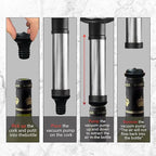 Electric Wine Opener Set, Cordless Electric Corkscrew Wine Opener, Premium Wine Gifts Box with Automatic Wine Openers, Foil Cutter, Foil Cutter, Wine Aerator, Vacuum Pump, 4 Stoppers, Rechargeable