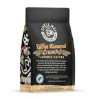 Bones Coffee Company Toffee Almond Crunch, Toffee Almond Flavored Coffee, Medium Roast Low Acid Arabica Beans Compatible with Auto drip and French Press Coffee Maker, 12 Oz Whole Bean