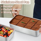 LIANYU 3 Pack Loaf Pans for Baking Bread, 9x5 Inch Bread Loaf Tin Pan, Stainless Steel Meatloaf Baking Bread Tin for Homemade Banana Bread, Dishwasher Safe