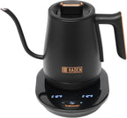 Haden Electric Tea Kettle, Gooseneck Hot Water Boiler, 0.6L Teapot, Black/Copper