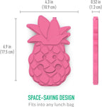 Bentgo Buddies Reusable Ice Packs - Slim Ice Packs for Lunch Boxes, Lunch Bags, and Coolers - Multicolored 4-Pack (Pineapple)