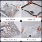 12-Pack Travel Vacuum Storage Bags, Lightweight Space Saver Bags for Luggage (Pump Not Included)