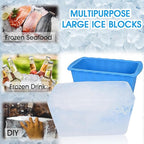 Haldane 6PCLarge Ice Cube Molds 38LB Ice Bath Water Chiller Giant Ice Block Molds Silicone Ice Block Maker For Home, Thicker Big Ice Cube Tray Reusable Athletes Cold Plunge Accessories,Blue+Orange