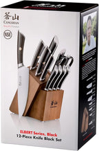Cangshan ELBERT Series German Steel Forged Knife Block Sets (12-PIece, Black)