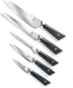 Mercer Culinary Premium Grade Super Steel 6-Piece Knife Set with Magnetic Bamboo Stand, G10 Handles