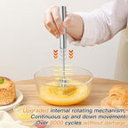 Hand mixer egg beater,stainless steel semi automatic whisk,egg spinner,wisking tool,whipped cream dispenser,easy whisks for cooking,Beating&Stirring(12in)