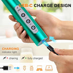 YUSWKO Handheld Milk Frother for Coffee, Rechargeable Drink Mixer with 3 Heads 3 Speeds Electric Coffee Frother For Latte, Cappuccino, Hot Chocolate, Egg