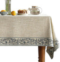 ISAENNE Designer Vintage Linen Elegant Extra Long Table Cloth Rectangular,Chinoiserie Floral Tablecloth,Durable Decor Table Cover for Dining Thanksgiving Kitchen Party,63"*110"-Segerman B