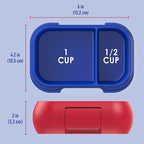Bentgo Kids Snack - 2 Compartment Leak-Proof Bento Box Container for Snacks and Small Meals, Easy-Open Latch, Dishwasher Safe, BPA-Free for School, Daycare, & Sports - Ideal for Ages 3+ (Red/Royal)