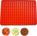Newk 255 Cavity Pet Treats Mold, Mini Heart Shaped Gummy Mold for Chocolate Drops Mold, Dog Treats Pan, Candy Mold
