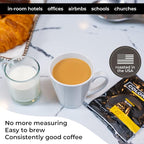 Colonial Coffee Roasters In-Room Hotel Ground Coffee Filter Portion Packs, Dark Roast, 0.50 Ounce (Pack of 50), Use with 4-Cup Drip Coffee Machine