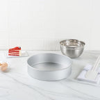 Restaurantware-Met Lux 12 x 3 Inch Straight-Sided Baking Tin, 1 Round Cake Pan - Oven-Ready, Freezable, Anodized Aluminum Round Baking Pan, Greaseproof, For Layer Birthday Cake