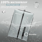 Vacuum Bag for Travel, Professional IPX8 Waterproof Reusable Vacuum Compression Bags for Travel Suitcases, Durable Space Saver Bag(2 Large,No Pump)