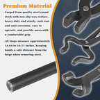 Blacksmith Tongs Set - V-Bit Blade, Flat, and Assembled Tongs for Knife Making, Blacksmithing, and Bladesmithing (3PCS Steel Forge Tongs)
