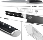Kitory Chef Knife 8", Gyuto Kitchen Knife - Full Tang Pro Chopping Chopper- Forged HC Steel - Ergonomic Pakkawood Handle-2025 Gifts