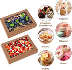 Cookie Boxes,9x6x2.5 Inch Large Bakery Boxes with Window for Pies Chocolate Strawberries Muffins Donuts Pastry Dessert Christmas (Brown, 9 * 6 * 2.5inch/36pcs)