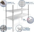 Sterling Shelf Liners for Wire Shelf System: Set of 5 in Graphite: 12 x 22 inch: Plastic Wire Shelving Mats