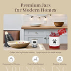Young's Inc Ceramic Treat Jar with Lid, Joy Airtight Cat Dog Treat Jar, Rustic Kitchen Décor, Treats for Pets, Cookies, Candies, Decorative with Lids