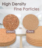 Cork Trivet, High Density Fine Particle Thick Cork Trivets for Hot Dishes, 8 Inch Heat Resistant Cork Coaster, Cork Placemats Cork Hot Pads for Hot Pots and Pans, 4 Pcs