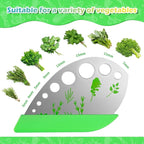 VlBlRlIT2025 Upgraded Herb Scissor,Leaf Stripper,Stainless Steel 5Blade Kitchen Scissors,Peelers for Kitchen,forChopping Chive,Vegetables,Salad,collard Greens,Parsley,Rosemary As Christmas gifts Green