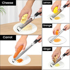 4Pcs Stainless Steel Grater for Different Food Grater with Non-Slip Handle for Vegetables Cheese Shredder and Lemon