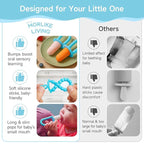Morlike Baby Tiny Pops, 100% Silicone Popsicle Mold for Infants 4 Months +, Breastmilk Ice Pop Molds Teethers for Teething Relief, Baby Essentials, BPA Free & Dishwasher Safe (Mint)