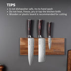 PAUDIN Kitchen Knife Set, 3 Piece High Carbon Stainless Steel Professional Chef Knife Set with Ultra Sharp Blade & Wooden Handle (Kitchen Knife Set 3 Pcs)
