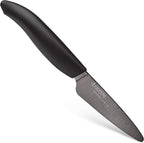 Kyocera Advanced Ceramic Revolution Series 3-inch Paring Knife, Black Blade