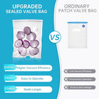 Vacuum Sealer, Handheld Vacuum Sealer for Food, Compact Vacuum Sealer Machine with 12 Reusable Vacuum Bags, Portable Cordless Vacuum Sealer Set for Travel, Fresh & Save Meal Prep Sous Vide