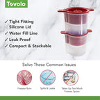 Tovolo Christmas Ornament Ice Molds, Odor and BPA Free - Dishwasher Safe, Set of 2, Tree & Snowflake
