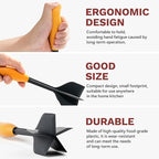 Li&Zhao Ground Beef Chopper Tool - Meat Chopper for Ground Beef Ground Meat Smasher Hamburger Smasher Tool Ground Beef Masher Meat Spatula Chopper Potato Mashers Heat Resistant Nylon for Mix (Orange)