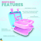 YOLAY Bento Box for Kids Lunch Box Leak-Proof, 5-Compartment Lunch Box Kids for Ages 3-10, Durable with Anti-Slip Base, Suitable for Schools, Outdoor and Travel (Scales)