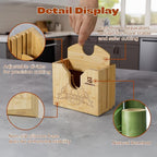 2025 Upgrade Bagel Slicer, Bamboo Bagel Cutter for Small and Large Bagels, Bread Slicer for Buns, English Muffins, 2 Adjustable Thickness, Anti-slip Mat, Ideal for Gift (No Knife)