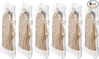 TAILI Hanging Vacuum Sealer Storage Space Saver Bags for Clothing, Suits and Jackets, Closet Organizers, 6 Pack Jumbo Clear