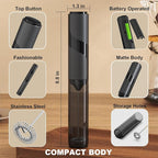 Handheld Milk Frother with Cover, Battery Operated Drink Mixer Handheld Easy to Carry Electric Frother Wand For Coffee, Latte, Cappuccino, Frappe Drink, Hot Chocolate, Black