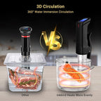 INKBIRD WIFI Sous Vide Cooker & 44PCS Vacuum Sealer Pump Sous Vide Starter Kits with 30PCS Sous Vide Bags, Recipes on APP,1000W Sous-Vide Machine for Steak